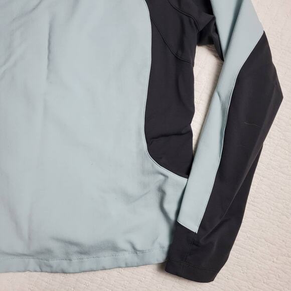 REI Women Softshell Full Zip Thermo LT Jacket 1 Front Pocket Baby Blue & Grey S - Picture 9 of 9
